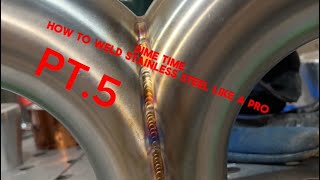 HOW TO WELD STAINLESS STEEL EXHAUST LIKE A PRO PT5 FINALLY WELDING [upl. by Hsirahc]