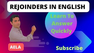 Rejoinders In English [upl. by Crocker]