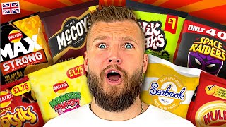 Americans Try WEIRD British CRISPS For The First Time [upl. by Cissej]