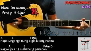 Alumni Homecoming  Parokya Ni Edgar Guitar Cover With Lyrics amp Chords [upl. by Ytsrik]