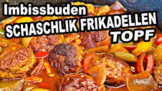 Imbissbuden Schaschlik Frikadellen Topf genial lecker  The BBQ BEAR [upl. by Airamzul]