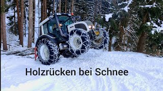 🌲Forstarbeit 🌲❄️Im Schnee❄️ ValtraampSame  2021 [upl. by Bonnette]