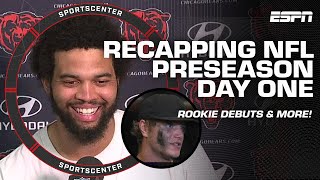 NFL PRESEASON DAY ONE RECAP 🔥 Caleb Williams QB rookies amp vets show out  SportsCenter [upl. by Aihsemot]