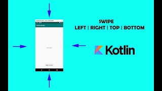 Android Kotlin Tutorial  Gestures  Swipe  LEFT RIGHT TOP DOWN [upl. by Ferdinanda]