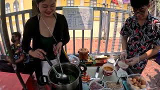 Thai Morning Treat Noodle Egg amp Veg for 20 Baht [upl. by Ellicul272]