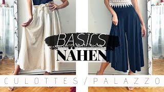 Culottes selber machen  simple KleiderschrankBASICS nähen OHNE Schnittmuster [upl. by Akimaj]