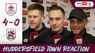 Burnley 40 Huddersfield  REACTION  Kompany Gudmundsson amp Roberts on Home Win [upl. by Htebiram]