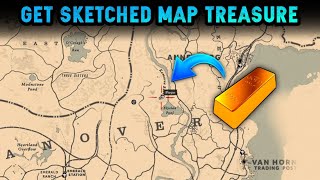 HOW TO GET SKETCHED MAP amp TREASURE IN 1 MINUTE  RDR2 [upl. by Sldney]