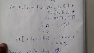 17 Certainity factor theory and dempter shafer theory [upl. by Melvena]