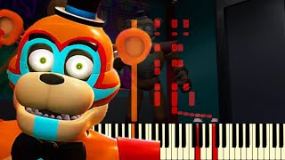 FNAF Security Breach  Elevator 2 music piano tutorial  sheet Synthesia [upl. by Acsehcnarf629]