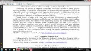 Demonstration of an SPSS Solution to Regression Commonality Analysis [upl. by Dwight]