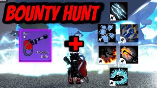 AcidumRifle  Superhuman amp all v2 Fighting Styles Epic Bounty Hunting Montage  Blox Fruits l Kyuuru [upl. by Leirej]