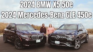 2024 MercedesBenz GLE 450e vs 2024 BMW X5 50e Comparison Review [upl. by Isnyl]