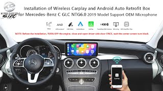 Wireless Carplay amp AndroidAuto Retrofit Box for Mercedes Benz C GLC 20192021 Model NTG60 Head Unit [upl. by Whiteley]