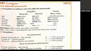 A1 Les adjectifs possessifs Classe Prof Wilson  31  Cours débutants [upl. by Leroi905]