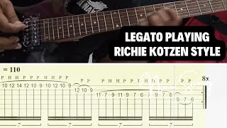 How To Play Legato Richie Kotzen Style  Lead Guitar Lesson [upl. by Malik]