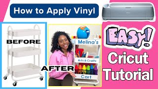 How to Apply Vinyl  Easy Cricut Tutorial for Beginners [upl. by Iphigenia428]