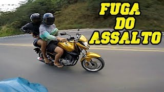 ASSALTO A MÃO ARMADA quotFUGA DOS BANDIDOS DE CB 300quot DEU RUIM [upl. by Ekalb612]