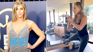 Jennifer Aniston Reveals the Fitness SECRET to Her Amazing Body  E News [upl. by Durgy]