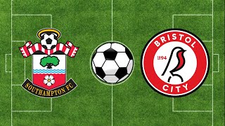 Southampton vs Bristol City  EFL Championship 202324  Football Simulation PES 21 [upl. by Caddric]