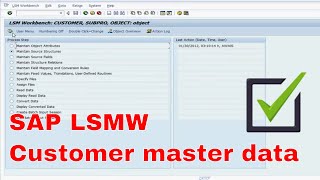 SAP LSMW Customer master data migration ECC 60 [upl. by Buna]