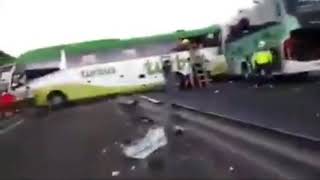 Accidente Entre Bus Nilahue Y Turbus 11112017 [upl. by Costanza488]