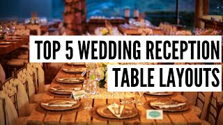 Top 5 Wedding Reception Rectangle Table Layouts [upl. by Euginimod]