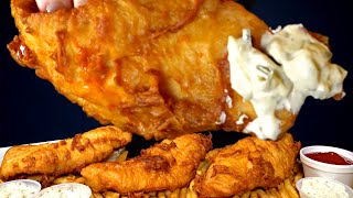 ASMR MUKBANG GIANT FISH AND CHIPS WITH EXTRA TARTAR SAUCE  Magic Mikey [upl. by Clayton451]