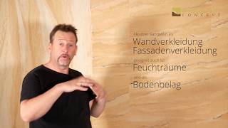 Verlegung Flexibler Sandstein Platten Fliesen als Wandbelag Wandverkleidung Sandsteintapete [upl. by Aehc]