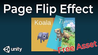 Unity Page Flip Effect Tutorial for a Book in a Game Using a Free Asset [upl. by Bijan]