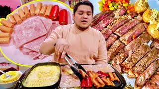 TARA MAG MUKBANG TAYO STEAK TOCINO HAM amp HOTDOGS  LC VLOGS 352 [upl. by Hagerman326]