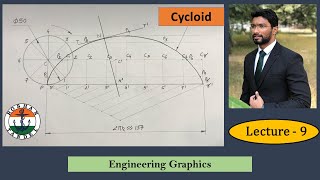 Lecture 9 Cycloid Curve with Normal and Tangent  Engineering Drawing  Engineering Graphics [upl. by Male]