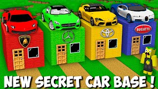 New SECRET SUPERCARS HOUSE in Minecraft  VEHICLE BASE [upl. by Susi]