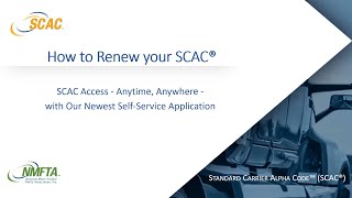 How To Renew a SCAC [upl. by Enyak]