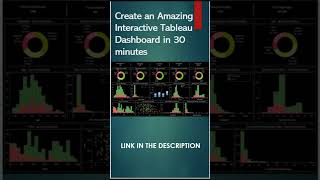 Create an Amazing Interactive Tableau Dashboard in 31 minutes shorts [upl. by Schreck]