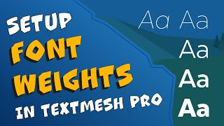 How to correctly use font weight and font styles in Unity TextMeshPro [upl. by Aiekal]