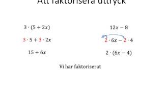 Att faktorisera [upl. by Aihtekal]