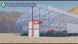 Single Side Roof Ventilation Greenhouse Model [upl. by Meara]