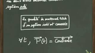 Prof de meca  choc élastique de 2 billes  Qté de Mvt 1 [upl. by Pelagi]