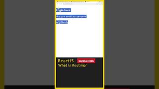 React Routing  React JS Tutorial For Beginners In Telugu React Full CourseLearn ReactJS shorts [upl. by Towroy]