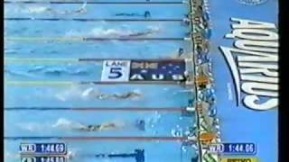 2001  Ian Thorpe  World Record  14406  200m Freestyle  2001 World Champs [upl. by Ialokin660]