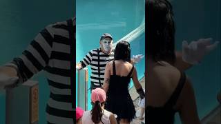 Can’t miss best reaction 😂✌️ Tom mime Seaworld seaworldmime funny tomthemimr [upl. by Fachanan181]