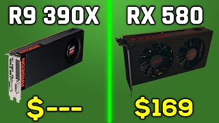 R9 390X vs RX 580  COMPARISON [upl. by Vincenz]