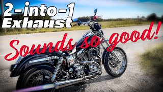 Bassani Road Rage 3 2into1 Exhaust on my Harley Dyna [upl. by Glenden]