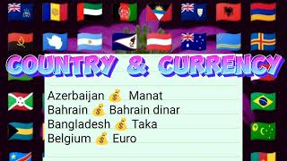 Country and Their Currency countryandtheircurrency currency countryandcurrencytricksgktricks [upl. by Adrahs558]