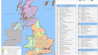 United Kingdom Counties and Unitary Authorities Map [upl. by Kaia]