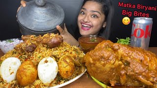 SPICY WHOLE CHICKEN CURRY 🔥 WITH CHICKEN MATKA BIRYANI BOILED EGGS AND ONION RAITA  EATING SHOWS [upl. by Norrad]