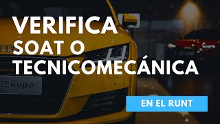 Consulta la Vigencia del SOAT o Tecnicomencánica de un Vehículo 🚗 [upl. by Atoiganap]