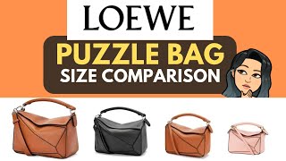 LOEWE PUZZLE BAG SIZE COMPARISON 💕😘 NANO SMALL VS MEDIUM  LOEWE handbags PUZZLE bag  BEST SIZE [upl. by Reamy]