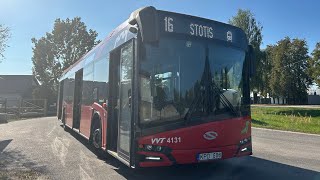 Vilniaus transportas 16 autobusas Skaidiškės  Nemėžis  Stotis [upl. by Nolyag]